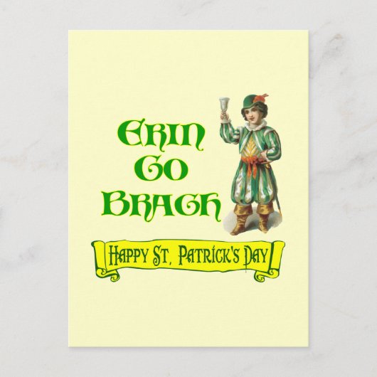 Erin Go Braugh Gelukkig St. Patrick's Day zeggen Briefkaart (Voorkant)