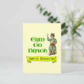 Erin Go Braugh Happy St. Patrick's Day Gezegde Briefkaart (Staand voorkant)