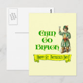 Erin Go Braugh Happy St. Patrick's Day Gezegde Briefkaart (Voorkant / Achterkant)