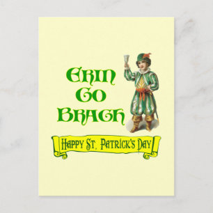 Erin Go Braugh Happy St. Patrick's Day Gezegde Briefkaart