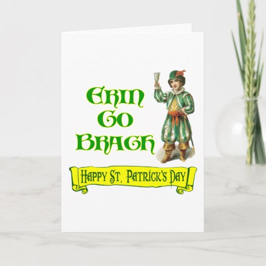 Erin Go Braugh Happy St. Patrick's Day Gezegde Kaart (Voorkant)