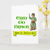 Erin Go Braugh Happy St. Patrick's Day Gezegde Kaart (Gele Bloem)