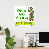 Erin Go Braugh Happy St. Patrick's Day Gezegde Poster (Thuiskantoor)