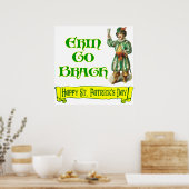 Erin Go Braugh Happy St. Patrick's Day Gezegde Poster (Keuken)