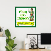 Erin Go Braugh Happy St. Patrick's Day Poster (Thuiskantoor)