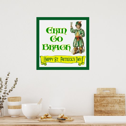 Erin Go Braugh Happy St. Patrick's Day Poster (Keuken)