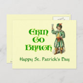 Erin Go Braugh  Iers Kunstwerk Custom Kaart (Voorkant / Achterkant)