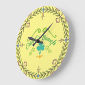 Erin Go Braugh Irish Folk Art Wreath Grote Klok (Hoek)