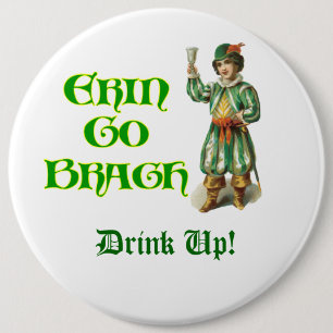 Erin Go Braugh Personalizeable Irish Gezegde Ronde Button 6,0 Cm