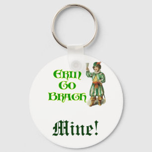 Erin Go Braugh Personalizeable Irish Gezegde Sleutelhanger