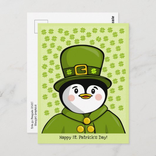 Erin go Penguin Briefkaart (Voorkant / Achterkant)