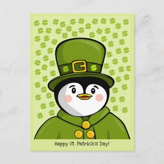 Erin go Penguin Briefkaart (Voorkant)