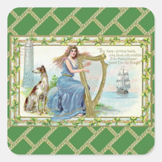 Erin Mavourneen St. Patrick's Day Stickers (Voorkant)