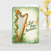 Erin Remember Harp Scene Kaart (Gele Bloem)