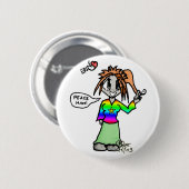 Erin the Hippy Ronde Button 5,7 Cm (Voorkant /achterkant)