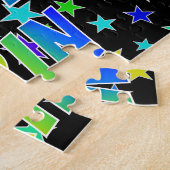 "ERIN" Voornaam, geun "HAPPY BIRTHDAY" Legpuzzel (Zijkant)