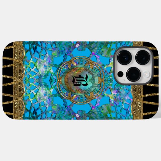 Erington Bleu Protected  Monogram Case-Mate iPhone Case (Achterkant (horizontaal))