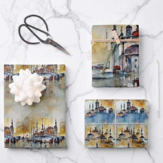 Erinnerungen an Istanbul Geschenkpapier Set Inpakpapier Vel (Voorkant)