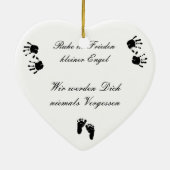 Erinnerungs Hängeornament Keramisch Ornament (Achterkant)