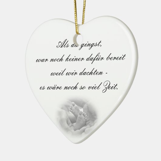 Erinnerungs Hängeornament Keramisch Ornament (Links)