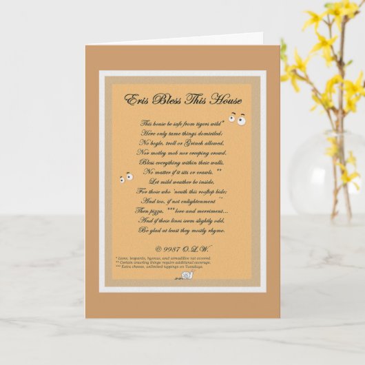 Eris House Blessing Kaart (Gele Bloem)