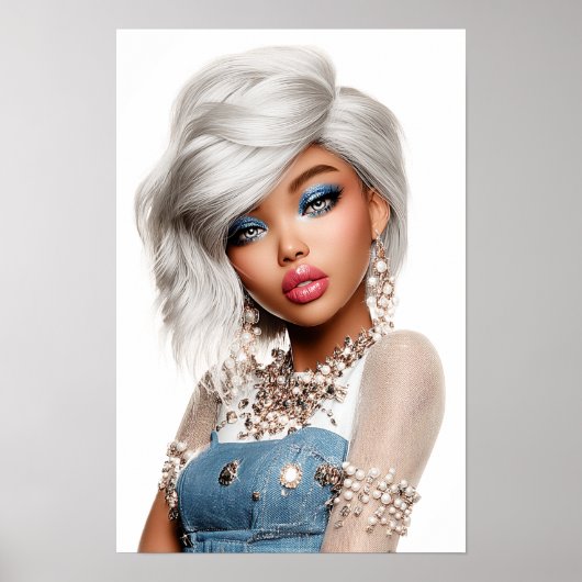 Eris Monei Editorial Beauty Portrait Poster (Voorkant)