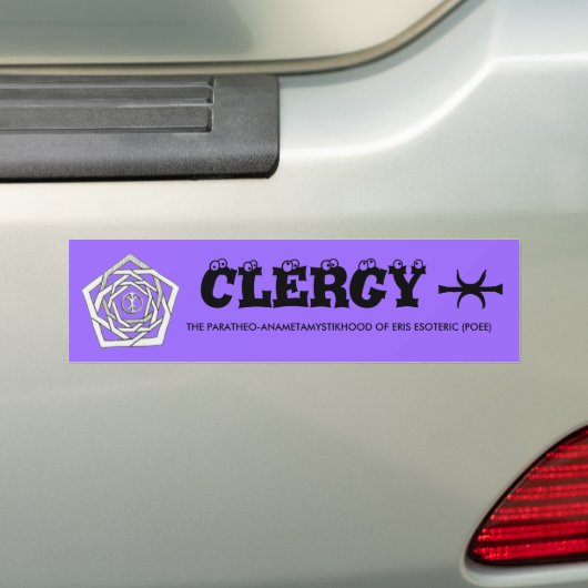 Erisian Clergy Bumpersticker (Op auto)