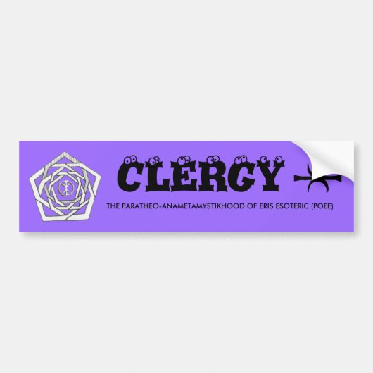 Erisian Clergy Bumpersticker (Voorkant)