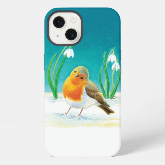 Erithacus rubecula iPhone hoesje (Achterkant)