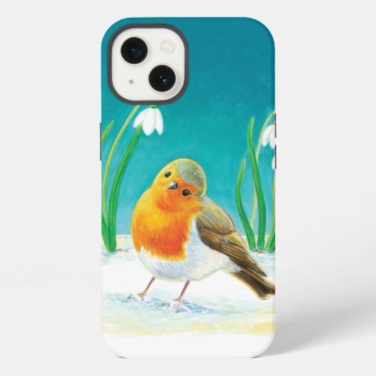 Erithacus rubecula iPhone hoesje (Achterkant)