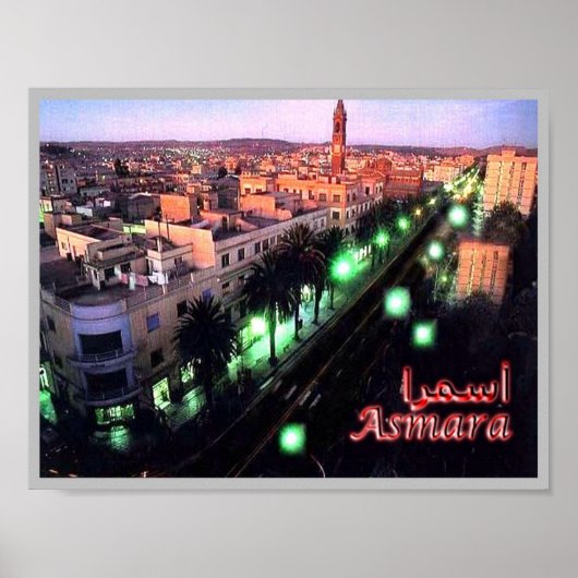Eritrea - Asmara Night - Poster (Voorkant)