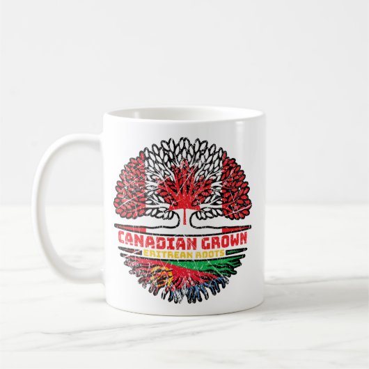 Eritrea Eritrees Canadese Canada Tree Roots Flag Koffiemok (Links)