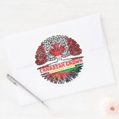 Eritrea Eritrees Canadese Canada Tree Roots Flag Ronde Sticker (Envelop)