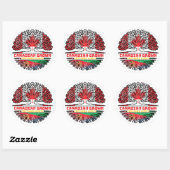 Eritrea Eritrees Canadese Canada Tree Roots Flag Ronde Sticker (Vel)