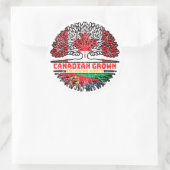 Eritrea Eritrees Canadese Canada Tree Roots Flag Ronde Sticker (Tas)
