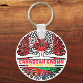 Eritrea Eritrees Canadese Canada Tree Roots Flag Sleutelhanger (Voorkant)