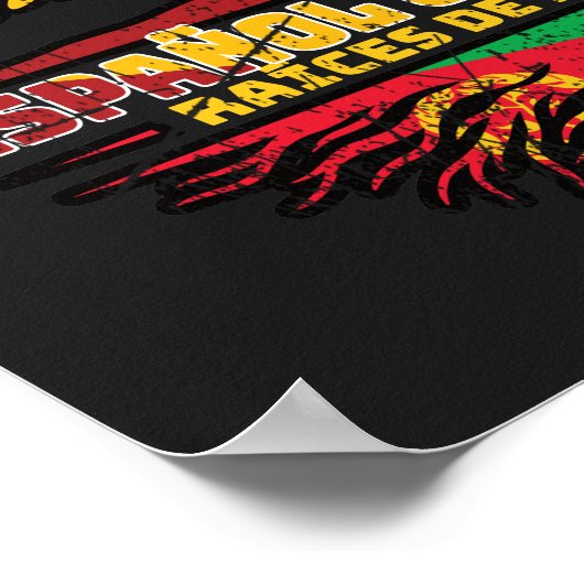 Eritrea Eritrees - Spanje - vlag van boomstammen Poster (Hoek)