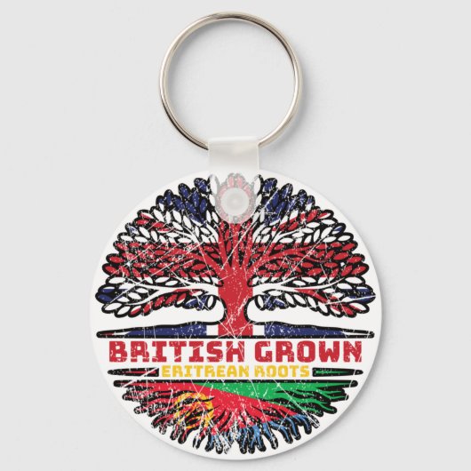 Eritrea Eritrees Verenigd Koninkrijk - Britse boom Sleutelhanger (Voorkant)
