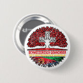 Eritrea Eritreisch Schweizer Schweiz Baum Wurzel Ronde Button 5,7 Cm (Voorkant /achterkant)