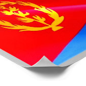 Eritrea - Eritrese vlag - Poster (Hoek)