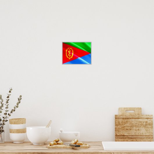 Eritrea - Eritrese vlag - Poster (Keuken)
