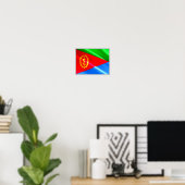 Eritrea - Eritrese vlag - Poster (Thuiskantoor)