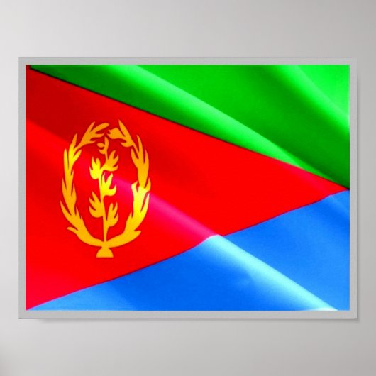 Eritrea - Eritrese vlag - Poster (Voorkant)