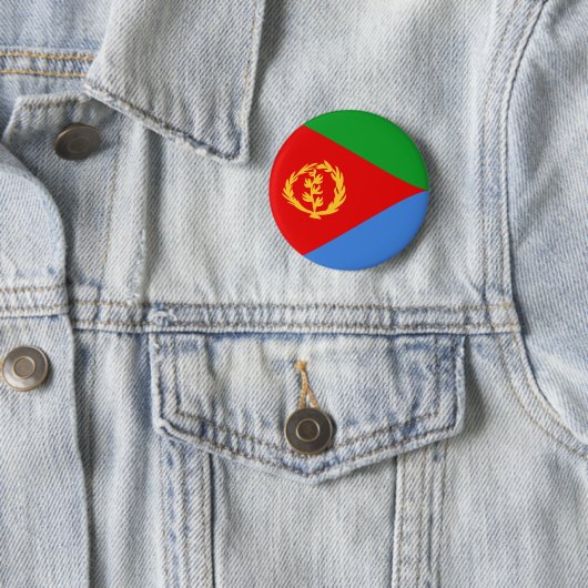 Eritrea Fisheye Flag Button (In situ)