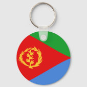 Eritrea Fisheye Flag Sleutelhanger (Voorkant)