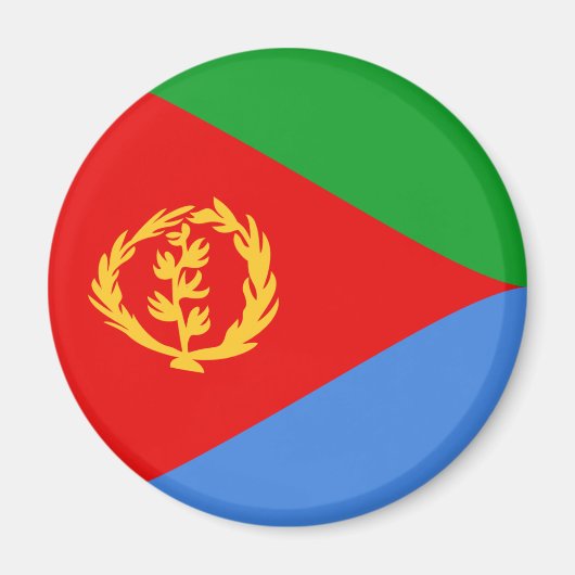 Eritrea Fisheye Vlag Magneet (Voorkant)