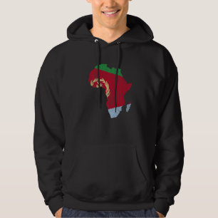 Eritrea Flag Africa Continent Silhouette Gift voor Hoodie