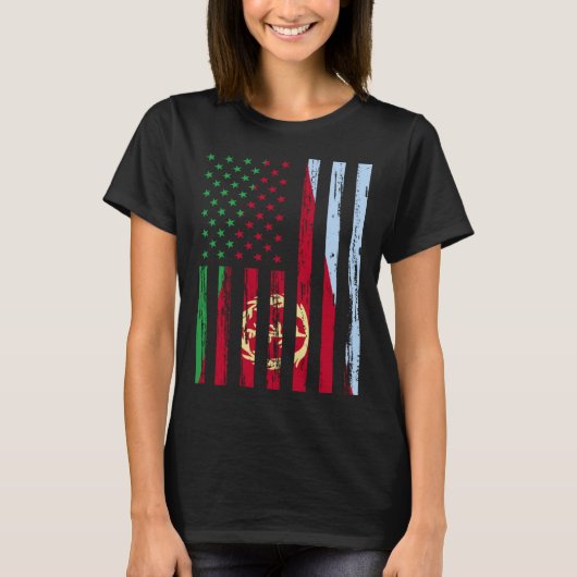 Eritrea Flag America US It is in my DNA  for Eritr T-shirt (Voorkant)