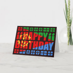 Eritrea Flag Birthday Card Kaart