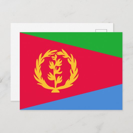 Eritrea Flag Briefkaart (Voorkant / Achterkant)